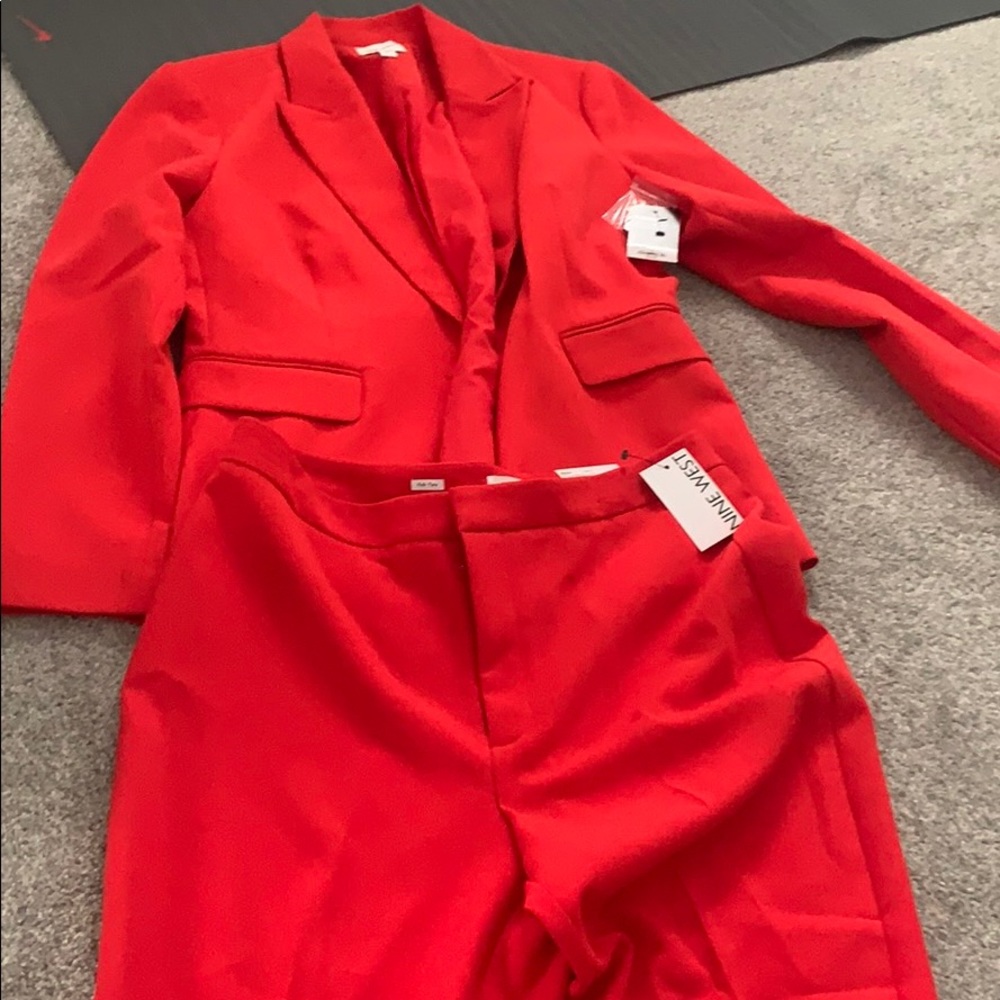 Red Nine West pant suit
